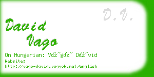 david vago business card